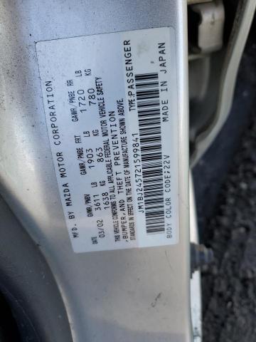 JM1BJ245721599841 - 2002 MAZDA PROTEGE PR5 银色 照片 12