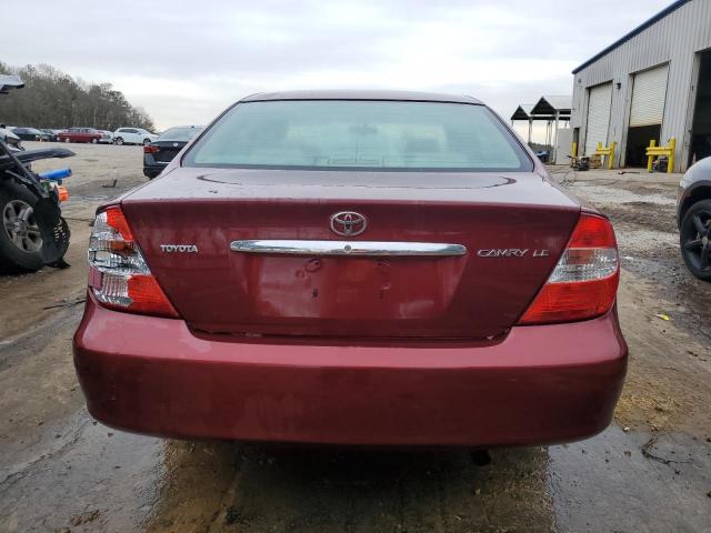4T1BE32K94U268582 - 2004 TOYOTA CAMRY LE RED photo 6