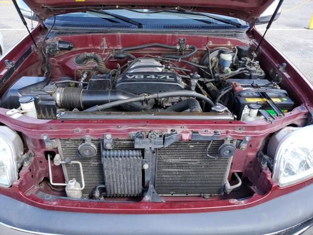 5TBRT3417YS029001 - 2000 TOYOTA TUNDRA ACCESS CAB 栗色 照片 11