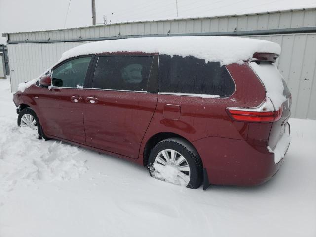 5TDJZ3DC9HS157986 - 2017 TOYOTA SIENNA LE MAROON photo 2