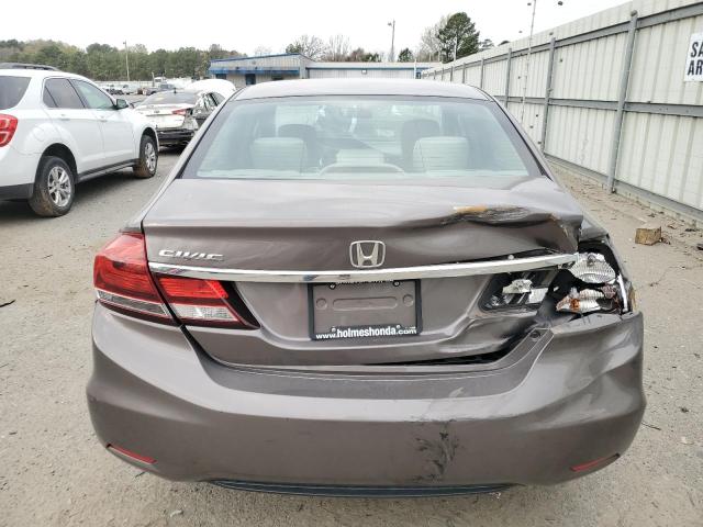 2HGFB2F58EH517814 - 2014 HONDA CIVIC LX GRAY photo 6