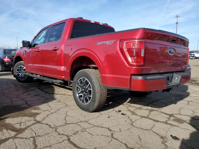 1FTEW1EP9NKE58650 - 2022 FORD F150 SUPERCREW RED photo 2