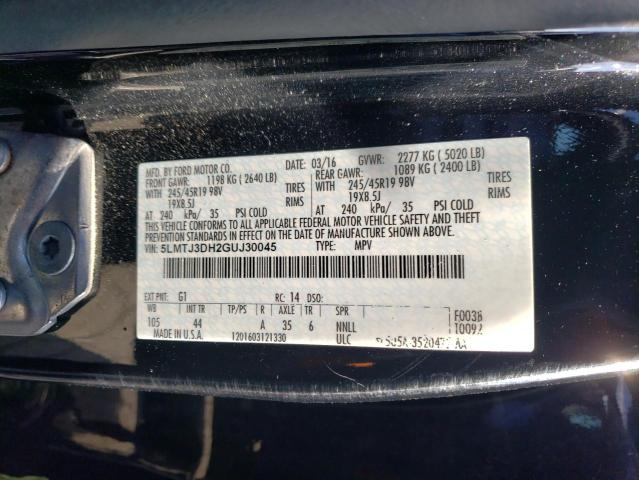 5LMTJ3DH2GUJ30045 - 2016 LINCOLN MKC RESERVE Negro foto 13