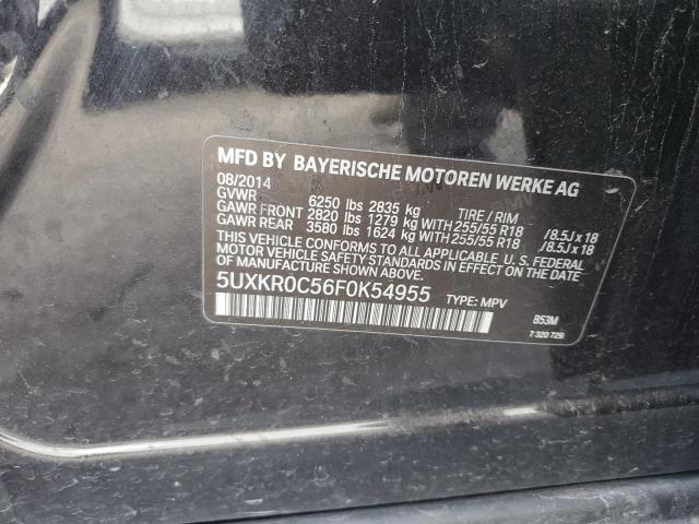 5UXKR0C56F0K54955 - 2015 BMW X5 XDRIVE35I BLACK photo 13