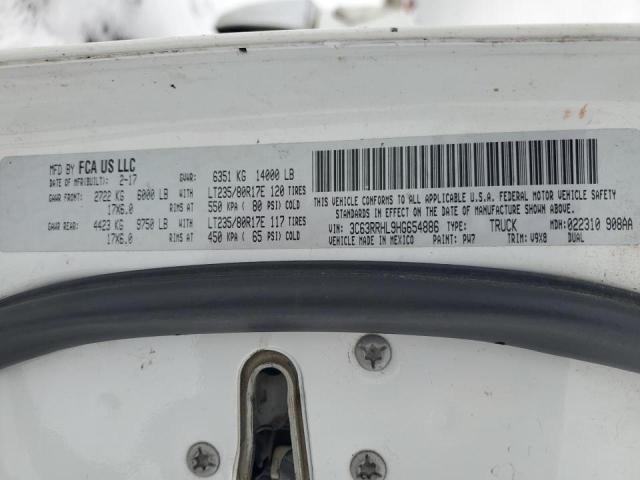 3C63RRHL9HG654886 - 2017 RAM 3500 SLT WHITE photo 12