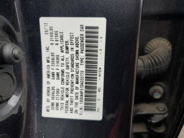 19UUA8F51DA000770 - 2013 ACURA TL TECH CHARCOAL photo 12