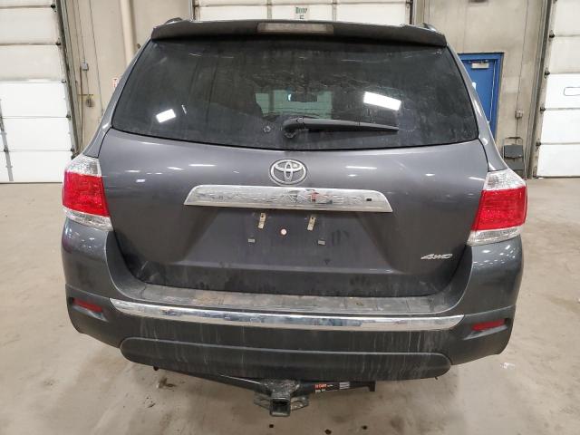 5TDBK3EHXDS231137 - 2013 TOYOTA HIGHLANDER BASE GRAY photo 6