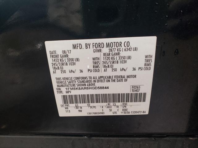 1FM5K8AR6HGD58844 - 2017 FORD EXPLORER POLICE INTERCEPTOR Qara foto 13