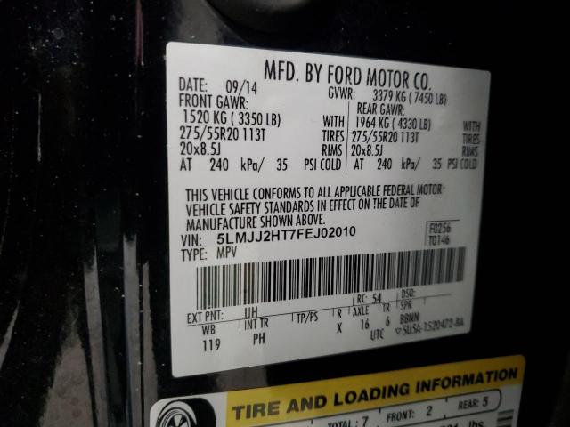 5LMJJ2HT7FEJ02010 - 2015 LINCOLN NAVIGATOR 黑色 照片 14