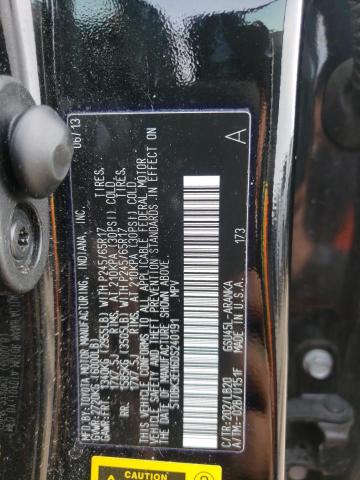 5TDBK3EH6DS240191 - 2013 TOYOTA HIGHLANDER BASE Қара фото 13