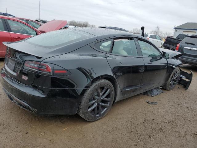 5YJSA1E68NF487045 - 2022 TESLA MODEL S Սև լուսանկար 3