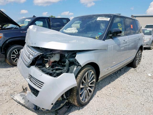 SALGV5FE3HA349460 - 2017 LAND ROVER RANGE ROVE AUTOBIOGRAPHY SILVER photo 2