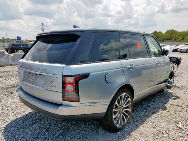 SALGV5FE3HA349460 - 2017 LAND ROVER RANGE ROVE AUTOBIOGRAPHY SILVER photo 4