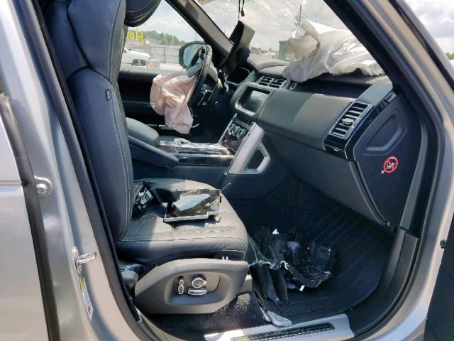 SALGV5FE3HA349460 - 2017 LAND ROVER RANGE ROVE AUTOBIOGRAPHY SILVER photo 5