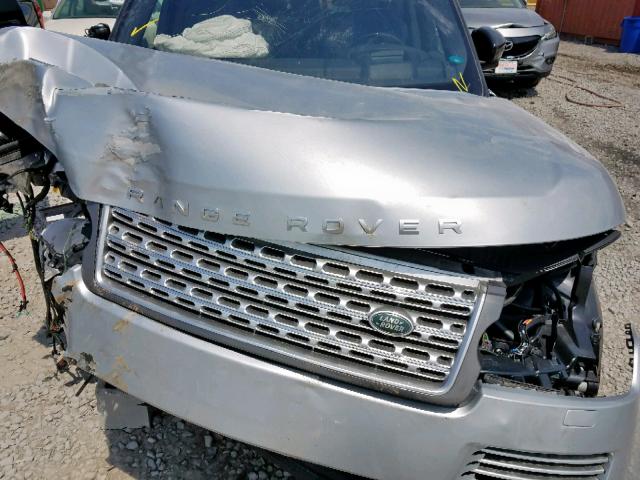 SALGV5FE3HA349460 - 2017 LAND ROVER RANGE ROVE AUTOBIOGRAPHY SILVER photo 7