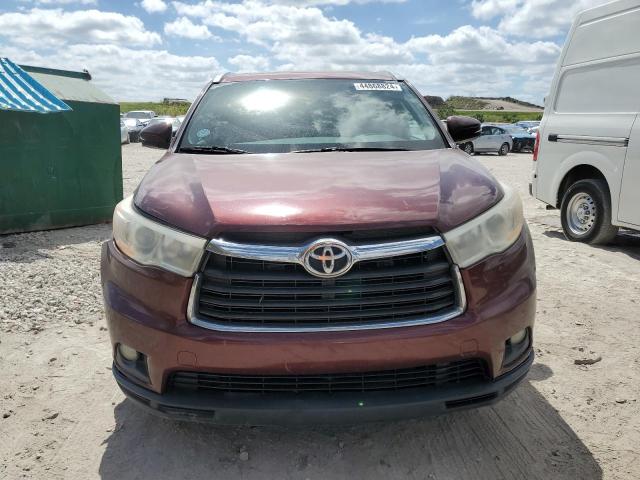 5TDKKRFH7ES006287 - 2014 TOYOTA HIGHLANDER XLE BURGUNDY photo 5