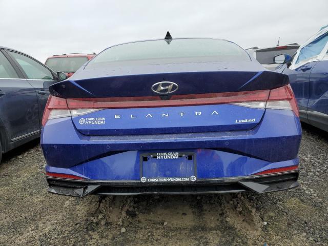 KMHLP4AGXPU484107 - 2023 HYUNDAI ELANTRA LIMITED BLUE photo 6