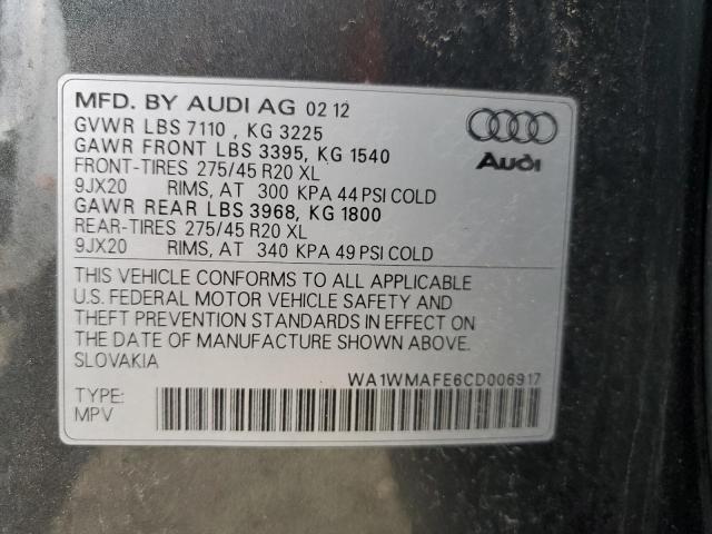 WA1WMAFE6CD006917 - 2012 AUDI Q7 PRESTIGE 黑色 照片 13