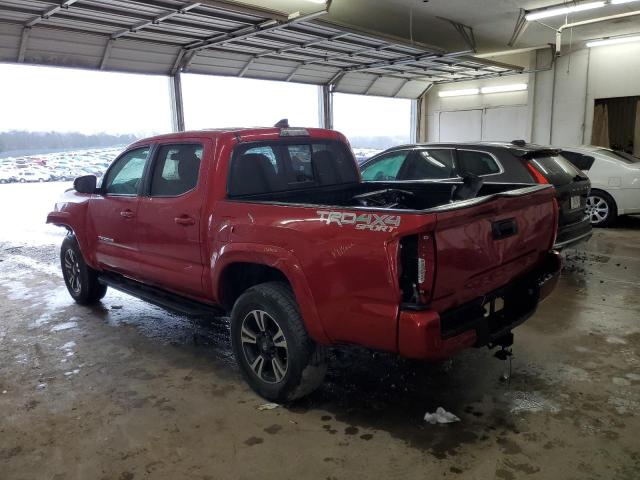 3TMCZ5AN4KM277227 - 2019 TOYOTA TACOMA DOUBLE CAB RED photo 2