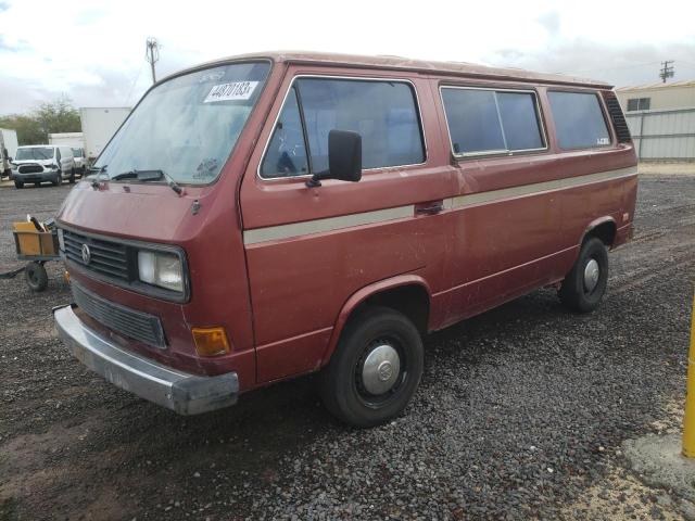 WV2YB0250HH095096 - 1987 VOLKSWAGEN VANAGON BUS RED photo 1