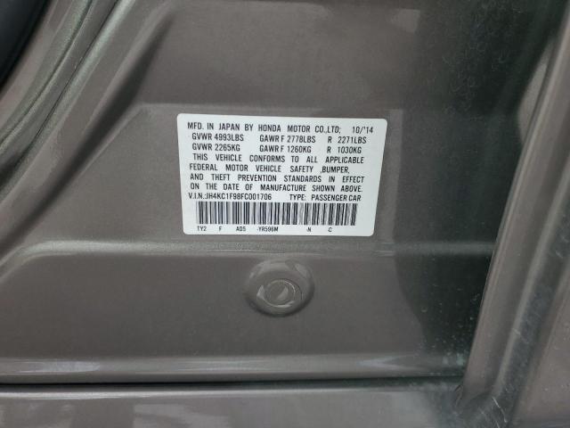 JH4KC1F98FC001706 - 2015 ACURA RLX ADVANCE GRAY photo 12