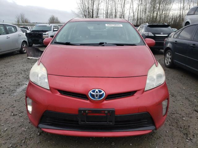 JTDKN3DU4C5457300 - 2012 TOYOTA PRIUS RED photo 5