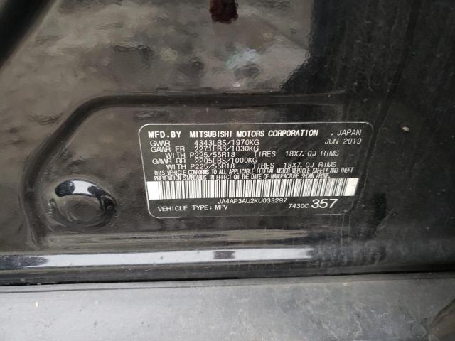 JA4AP3AU2KU033297 - 2019 MITSUBISHI OUTLANDER ES BLACK photo 13