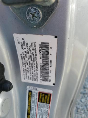 2HGFG3B03CH509179 - 2012 HONDA CIVIC EXL ვერცხლისფერი ფოტო 12