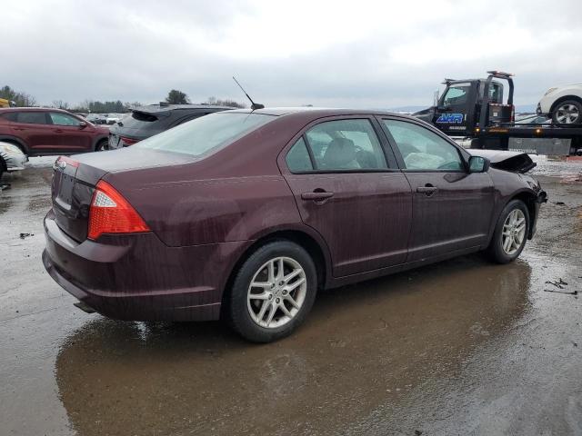 3FAHP0GA1CR429929 - 2012 FORD FUSION S BURGUNDY photo 3