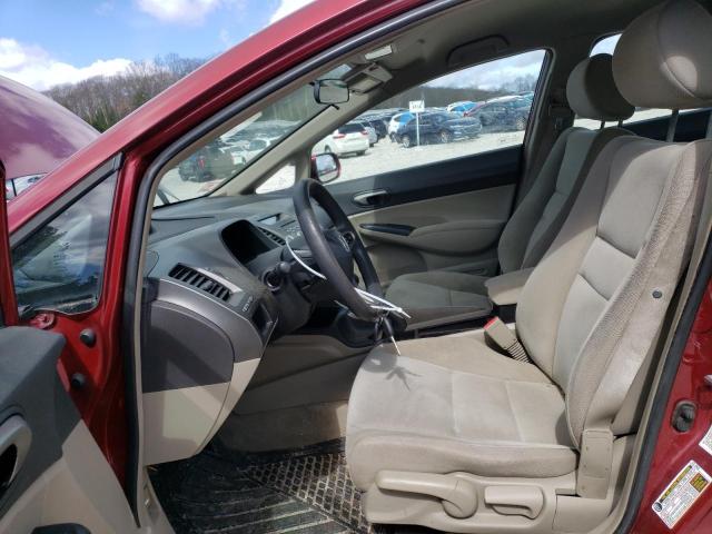 2HGFA1F5XBH507309 - 2011 HONDA CIVIC LX RED photo 7