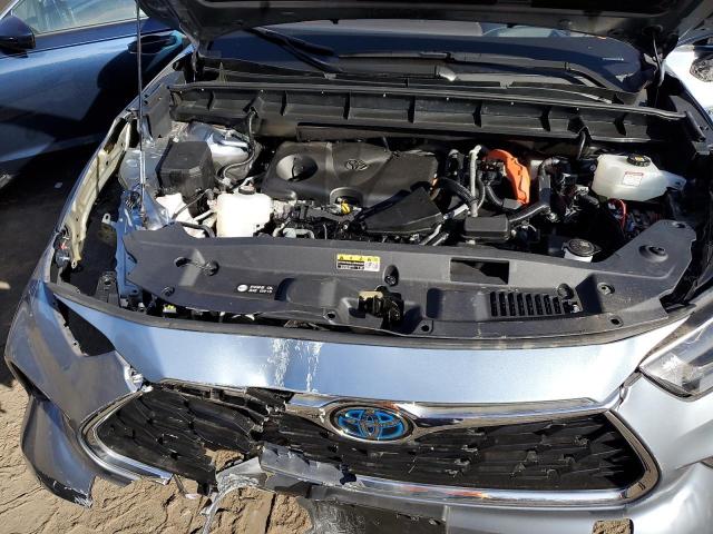 5TDEBRCH7MS028922 - 2021 TOYOTA HIGHLANDER HYBRID PLATINUM BLUE photo 12