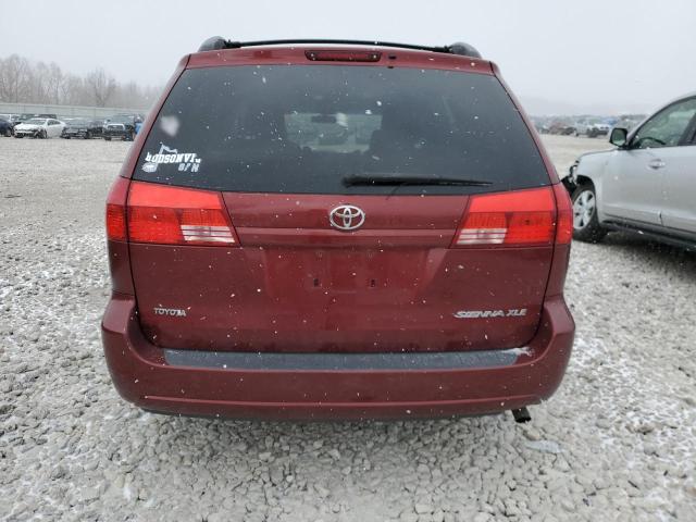 5TDZA22C34S079528 - 2004 TOYOTA SIENNA XLE MAROON photo 6