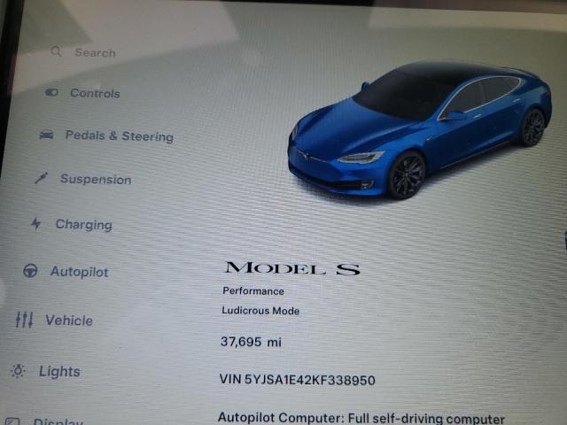 5YJSA1E42KF338950 - 2019 TESLA MODEL S 蓝色 照片 9