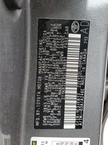 2T1KR32E95C388691 - 2005 TOYOTA COROLLA MA XR GRAY photo 13