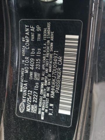 KMHHU6KJ7DU094971 - 2013 HYUNDAI GENESIS CO 3.8L BLACK photo 12