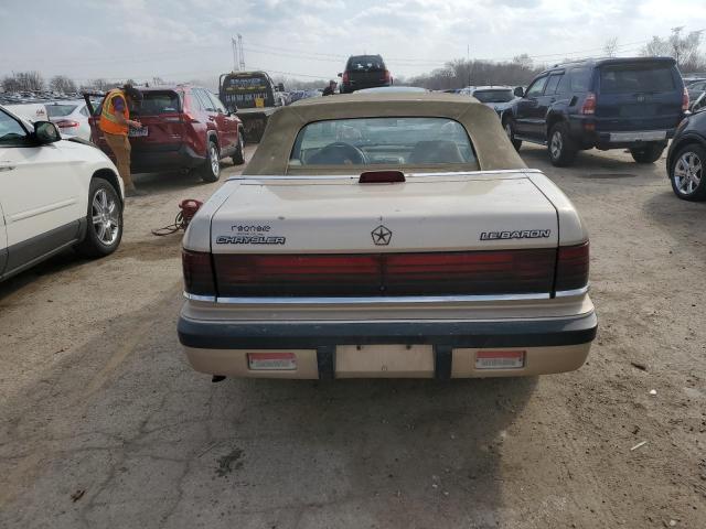 1C3XJ453XMG151662 - 1991 CHRYSLER LEBARON TAN photo 6