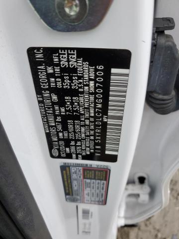 5XYRLDLC7MG007006 - 2021 KIA SORENTO S WHITE photo 13