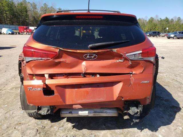 KM8J3CA44GU201512 - 2016 HYUNDAI TUCSON LIMITED ORANGE photo 6