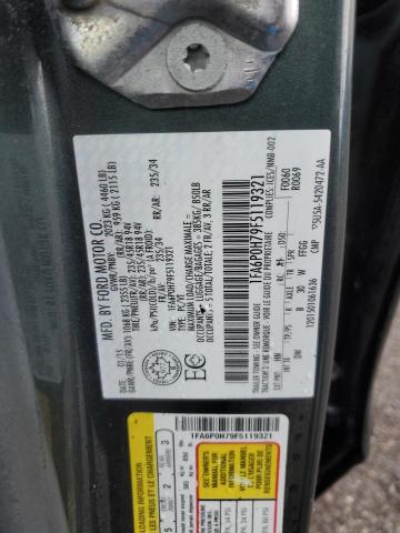 1FA6P0H79F5119321 - 2015 FORD FUSION SE GRAY photo 13