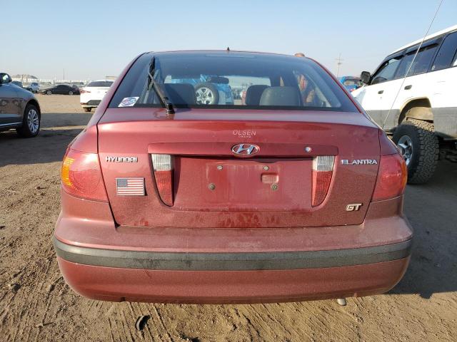 KMHDN55D92U064539 - 2002 HYUNDAI ELANTRA GLS RED photo 6