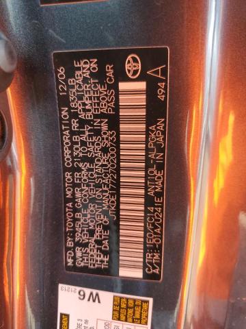 JTKDE177270200733 - 2007 TOYOTA SCION TC CHARCOAL photo 12