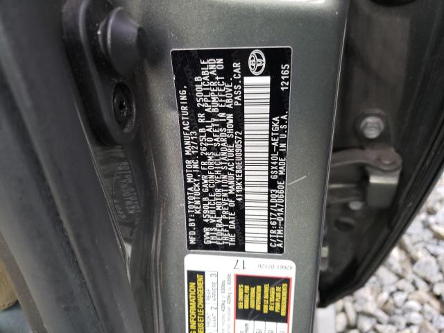 4T1BK1EB0EU090572 - 2014 TOYOTA AVALON BASE 灰色 照片 12