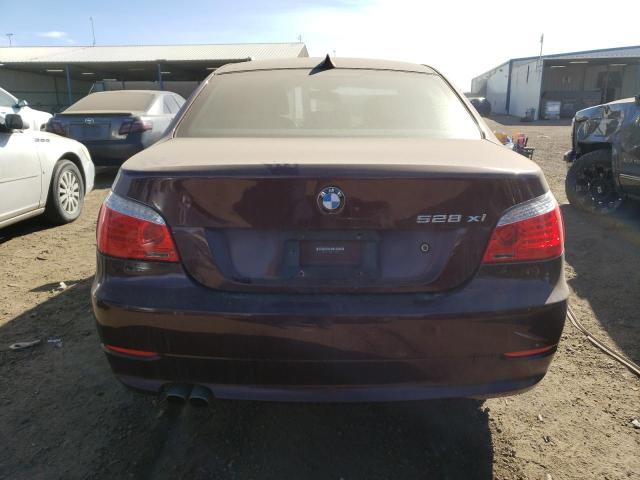 WBANV13548CZ51989 - 2008 BMW 528 XI MAROON photo 6