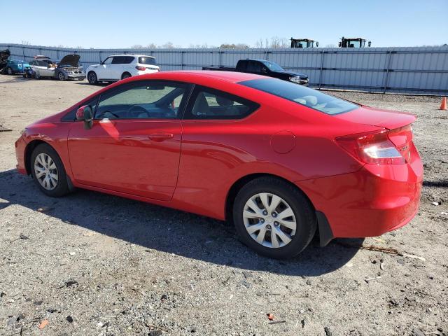 2HGFG3B57CH557909 - 2012 HONDA CIVIC LX RED photo 2