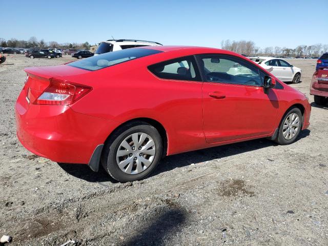 2HGFG3B57CH557909 - 2012 HONDA CIVIC LX RED photo 3