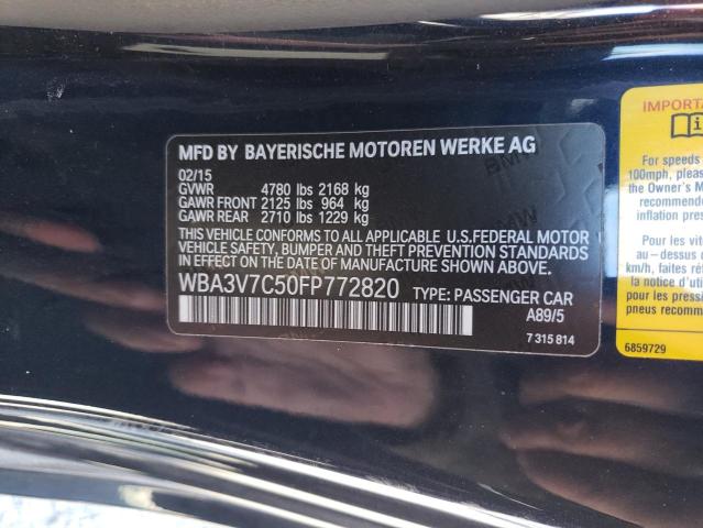 WBA3V7C50FP772820 - 2015 BMW 428 I SULEV BLUE photo 12