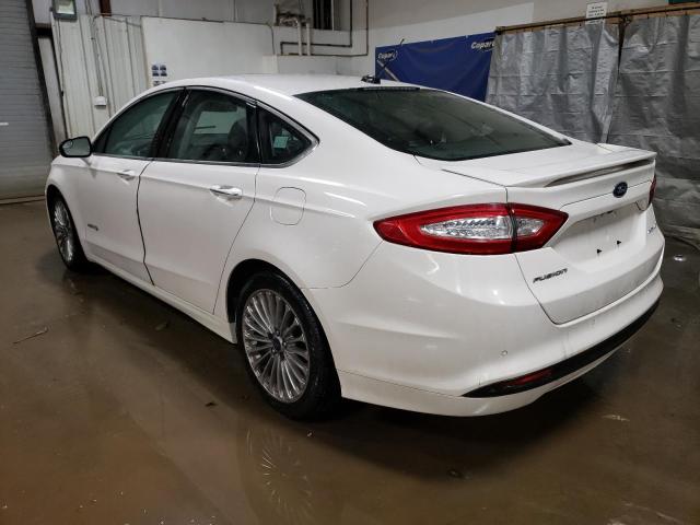 3FA6P0RU6ER246818 - 2014 FORD FUSION TITANIUM HEV WHITE photo 2