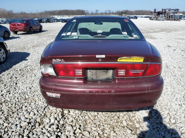 2G4WS52J221102930 - 2002 BUICK CENTURY CUSTOM BURGUNDY photo 6