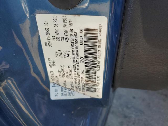 3D7KR26D85G769102 - 2005 DODGE RAM 2500 ST BLUE photo 12