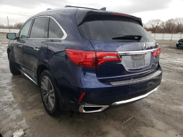 5J8YD4H53HL006661 - 2017 ACURA MDX TECHNOLOGY BLUE photo 2